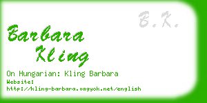 barbara kling business card